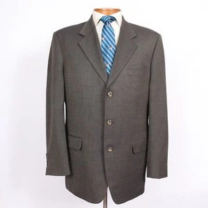 Albert Nipon 42L Mens Green Pattern Wool 3 Button Blazer Sport Coat Jacket - Picture 1 of 9