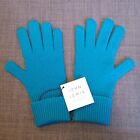 John Lewis Ladies Teal Pure Cashmere Knitted Gloves One Size BNWT