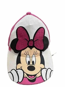 Disney Girls Youth Minnie Mouse Baseball Hat Sparkly Bow Cap OSFM Adjustable - Picture 1 of 11