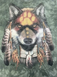The Mountain Fox Warrior Nature Native American TieDye Shirt Furrie DnD Mtg Z79 - Picture 1 of 10