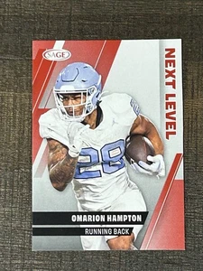 Omarion Hampton 2025 SAGE Next Level Red #90 North Carolina Tar Heels - Bild 1 von 2