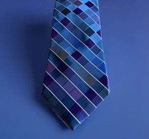 Corbata de seda Van Heusen para hombre multicolor a rayas a cuadros gruesa texturizada clásica - Imagen 1 de 21