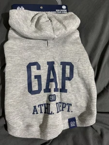 GAP ATHLETIC DEPT Haustier HOODIE leichtes SWEATSHIRT grau und blau (kleiner Hund/Katze) - Bild 1 von 4