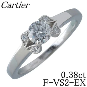 Cartier Ballerin Solitär Diamant Ring Pt950 0,38ct F-VS2-EX US5,25-5,75 GIA - Bild 1 von 8