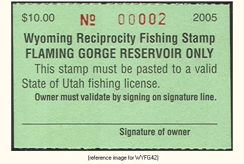 D2K Wyoming Flaming Gorge Fishing Stamp 2005 $10.00 - Image 1 of 1