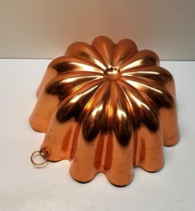 Stampo gelatina scanalato tono rame vintage budino torta parete decorazione cucina 3,5 tazze - Foto 1 di 6