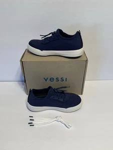 Vessi Weekend Classic Denim Blue Waterproof Quality Sneaker C13 Brand New - Picture 1 of 10
