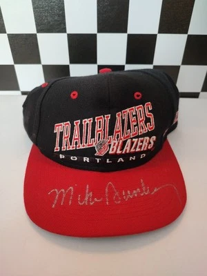 🔖Vintage AJD Portland Trail Blazers Snapbk Hat Cap Sign By Coach Mike Dunleavy - Image 1 of 4