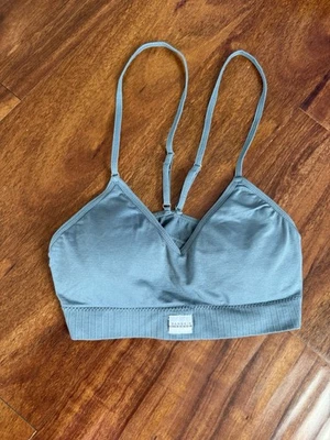 Bralette sin costuras para mujer Danskin Intimates talla M azul gris correas ajustables Foto 1 de 4