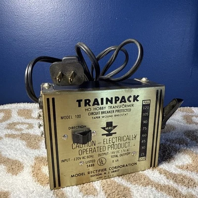 TRAINPACK Toy Train HO Hobby Transformer Model 100,  Model Rectifier NOT TESTED. - Image 1 of 4
