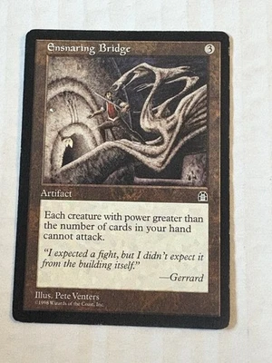 Ensnaring Bridge Stronghold Regular Mtg Magic LIGHT TO MEDIUM PLAY - Image 1 of 2