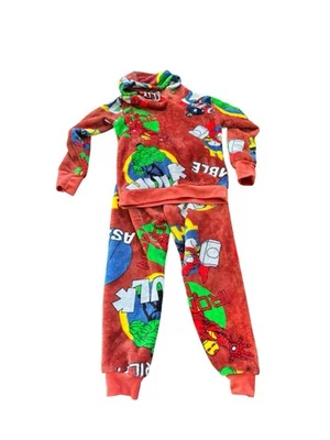 Juego de pijama polar para niños Marvel Avengers - Hulk, Iron Man, Thor, Capitán América 8 Foto 1 de 4