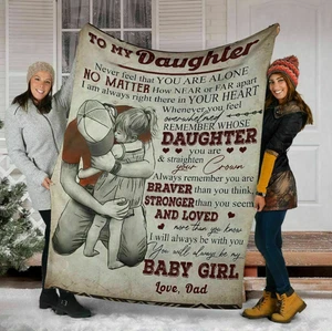 To My Daughter Blanket, Birthday Christmas Gift For Daughter From Dad - Picture 1 of 4