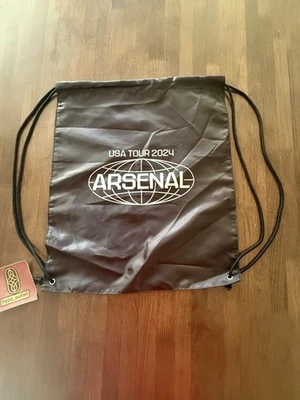 Arsenal F.C. Football Black Drawstring Bag Soccer Rare - INSTA SHIP - Image 1 of 3