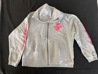 Y2K 2000’s Roxy x Quiksilver Gray Zip-Up Hoodie Size Large - Image 1 of 4