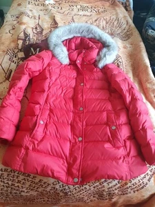 TOMMY HILFIGER Damen Daunen Jacke Gr L Puffer Winterjacke Daunenjacke 21510 Rot - Bild 1 von 4