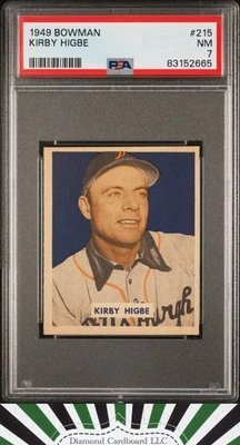 1949 Bowman #215 Kirby Higbe PSA 7 NM - Image 1 of 2
