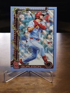 Brillo azul claro y blanco Topps Holiday 2025 #H64 Alec Burleson Cardinals - Imagen 1 de 2