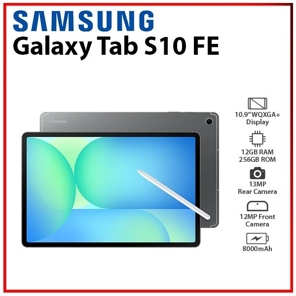 NEW Samsung Galaxy Tab S10 FE WiFi GREY 12GB+256GB Octa Core Android PC Tablet - Bild 1 von 4