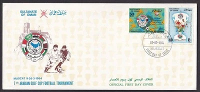 Omán 1984 Copa del Golfo Arábigo Torneo Primer Día Cubierta Foto 1 de 2