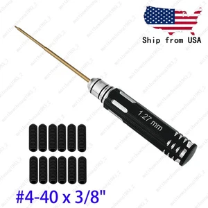 12pcs Alloy Steel #4-40 x 3/8" Saddle Screws w/ Hex Wrench for US Fender Strat - Picture 1 of 6