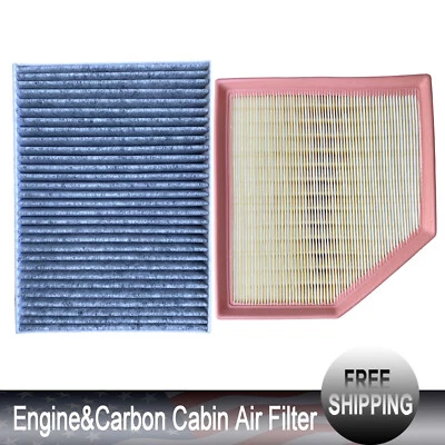 Combo Set Engine & Carbon Cabin Air Filter Fits For Volvo S60 S80 XC60 XC70 - Image 1 of 4