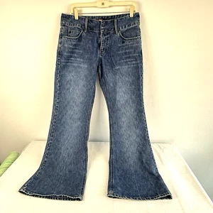 Vintage ESPRIT women's denim jeans Size 13 Flare No Back Pockets - Picture 1 of 11