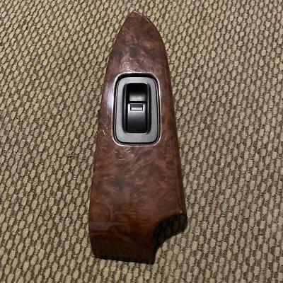 Interruptor de control de ventana lateral del conductor trasero izquierdo Acura MDX 2001-2006 grano de madera OEM Foto 1 de 2