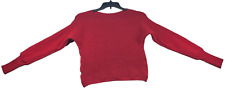 Shein Sweater Womens size Medium Red Knit Ribbed Dolman Long Sleeve Casual