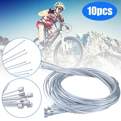 EEEKIT 10Pcs Bicycle Shift Cable Bike Derailleur Stainless Steel Inner Wire 6.56ft /2m