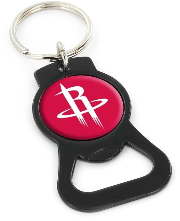 HOUSTON ROCKETS - BOTTLE OPENER KEYCHAIN - BRAND NEW - NBA-BK-702-18-BK - Image 1 of 1