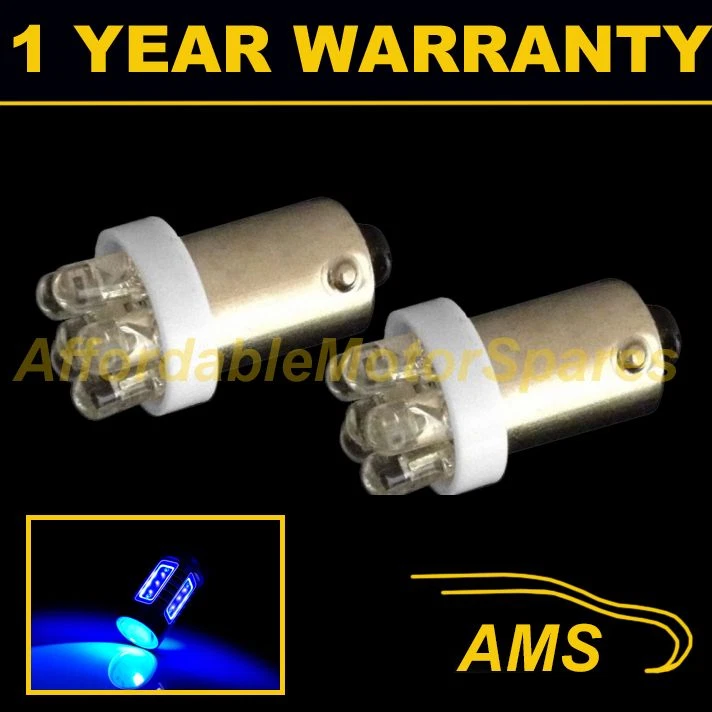 2X BAX9s H6W 434 XENON BLUE 7 DOME LED SIDELIGHT SIDE LIGHT BULBS HID SL100601 - Image 1 of 1