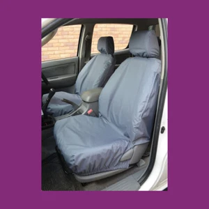 Grau wasserdichte maßgeschneiderte Vordersitzbezüge UK Made FOR Toyota Hilux 2005-2016 - Bild 1 von 2
