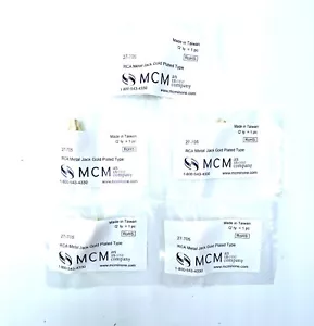New 5 RCA Female Jack Audio Video Connector Solder Type Metal Gold Plated - Picture 1 of 2