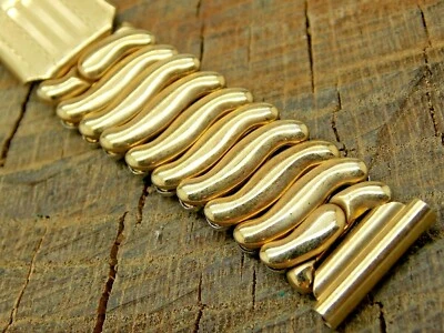 Vintage Watch Band Expansion 16mm Gold Filled NOS Unused Bracelet Flex-Let - Image 1 of 4