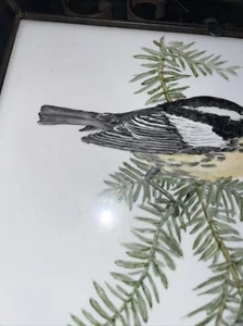 Vintage handbemalter Vogel Untersetzer Wandbehang - Bild 1 von 17
