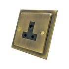 Victorian Step Edge Antique Brass Plug Sockets Light Switches Dimmers Full Range