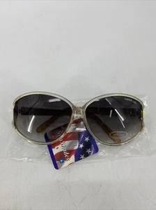 SunShades USA Fashion Line Kids Sunglasses Clear& Gold Frame Gray Lens (54) - Picture 1 of 6