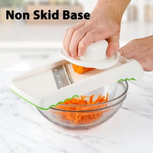 Multi-Purpose Stainless Steel Mandolin Slicer Set 4 Cutting Options Vegetables - Picture 1 of 12