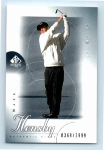 Tarjeta de golf Mark Hensby #73 novato a radiocontrol 2001 Upper Deck SP Authentic Stars 0368/2999 - Imagen 1 de 2
