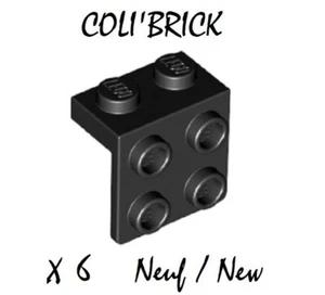 Lego 44728 - 6x Support / Bracket 1x2 2x2 - Noir / Black - New Neuf - Picture 1 of 1