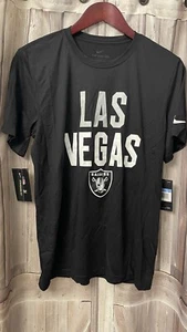 Nike T-Shirt NFL Las Vegas Raiders schwarz Dri-Fit Herren Größe Medium neu mit Etikett - Bild 1 von 4