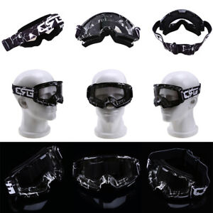 New ATV Goggles MTB Motocross Goggles Clear Lens Anti UV Glasses Black Off Road