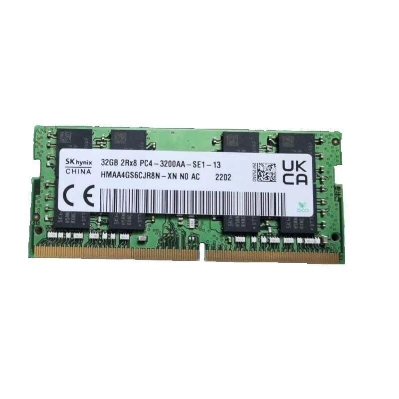 SK Hynix 32GB 2RX8 DDR4-3200 PC4-3200MHz CL19 SO-DIMM Laptop Memory RAM - Image 1 of 1