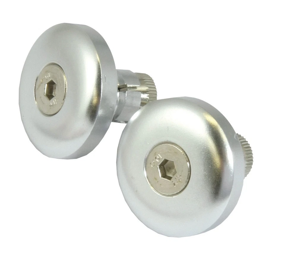 MOTOCROSS ALLOY BAR ENDS PAIR ROUND FOR 22.2mm 7/8" MX HANDLEBARS 14mm ID - Image 1 of 1