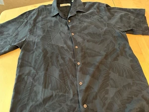 Tommy Bahama 100 % Seide bestickt Totenkopf Motoryacht Geist Tänzer Hemd Herren L - Bild 1 von 7