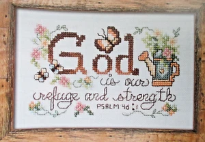 Refuge & Strength - Magazine cross stitch pattern - God Psalm 46:1 - Picture 1 of 1