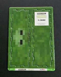Woolworths 2025 Minecraft Cubeez #11. Zombie - Cardboard Mailer - Picture 1 of 1