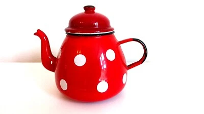 Théière Isabelle rose vintage classic émaillée - Photo 1/4