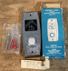 Lighted Electric Living Award Silver tone Doorbell Collectible Vintage - Picture 1 of 11